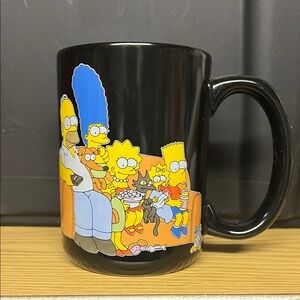 Black Mug with Simpson’s Family Design
